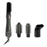 سشوار برسدار حالتدهنده پرنسلی مدل PR331AT با موتور DC، توان 240 وات، تنظیمات دما یک حالته، تنظیم سرعت دو سرعته، سری صافکننده، همراه با سری شانهدار، برس گرد پهن، برس تخت، متمرکزکننده پهن، سری دندانهدار و کیف نگهدارنده
