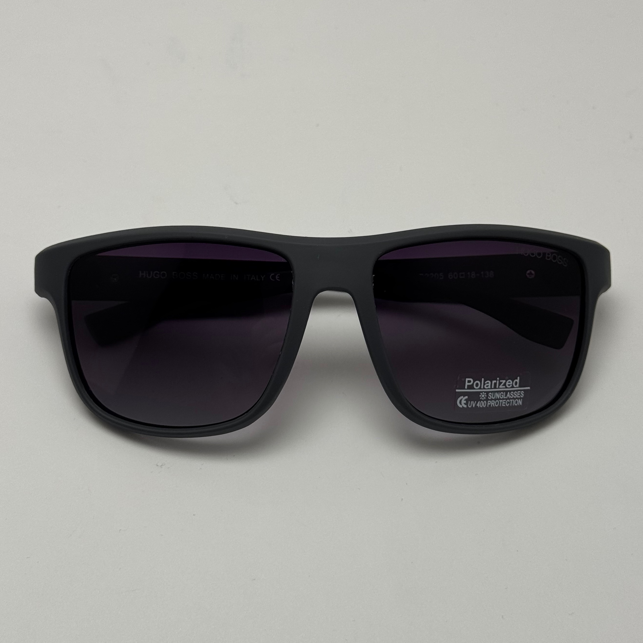 عینک آفتابی پلاریزه هوگو باس HUGO BOSS طوسی مشکی کد 2205 - عینک رانندگی