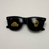 عینک آفتابی ریبن ویفرر شیشه سنگ مشکی که همراه پک کامل ریبن Rayban WAYFARER RB 2140 سایز 54