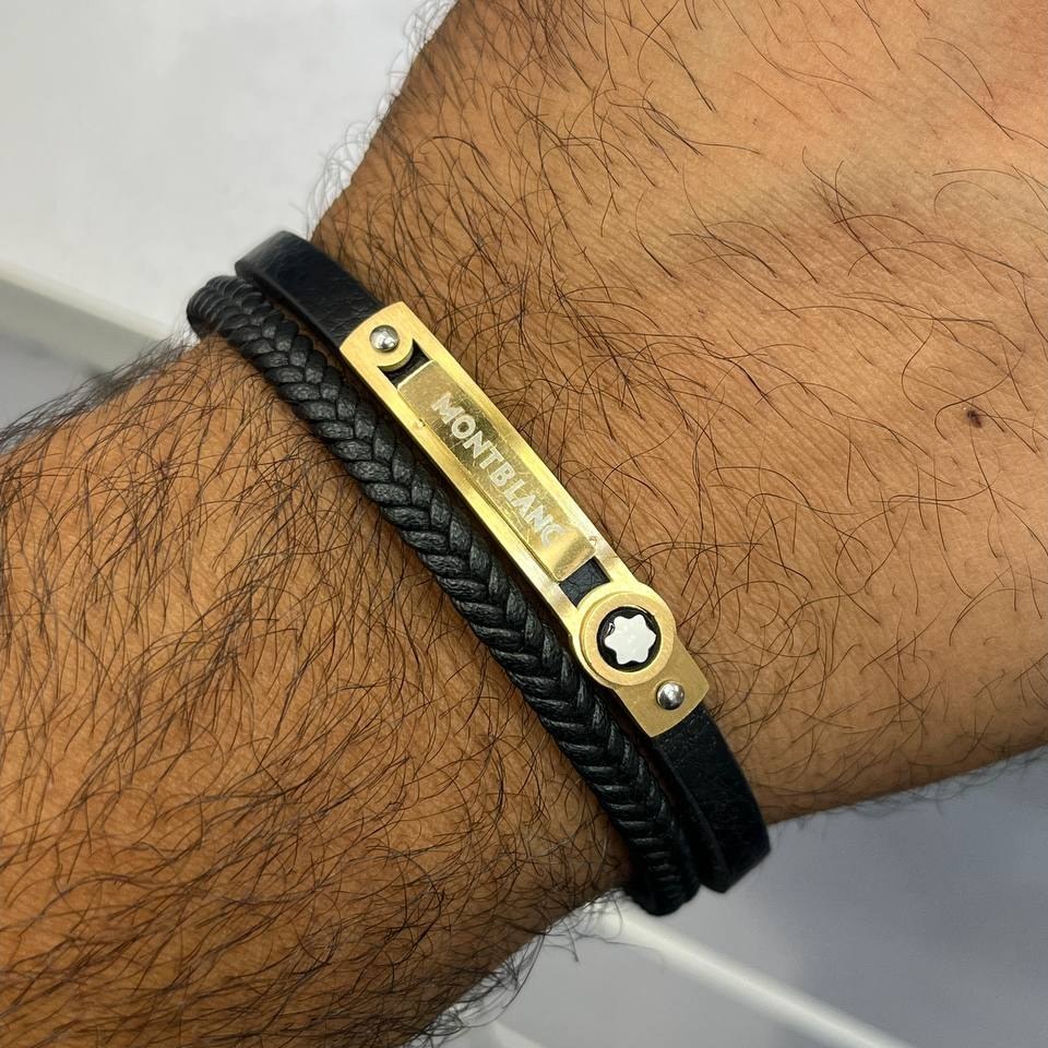 دستبند چرمی قفل و پلاک استیل مردانه کارتیر Cartier قهوه ای کیفیت چرم عالی تنوع طرح رنگ ثابت کدbn (پس کرایه)