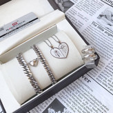 ست دستبند دوتایی آهنربایی زوج استیل قلب ارسال رایگان