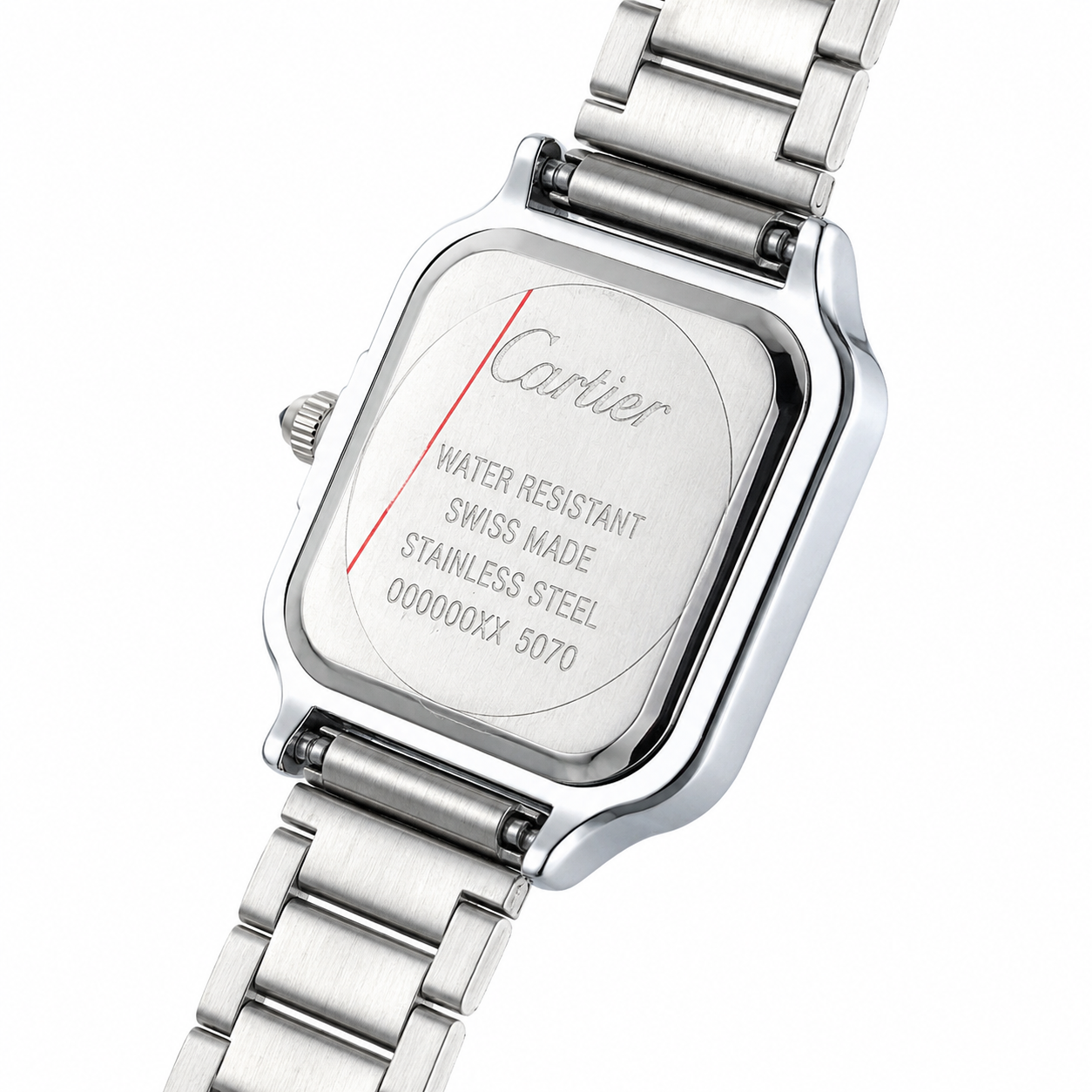 ساعت زنانه طرح کارتیه (Cartier) صفحه مربعی استیل