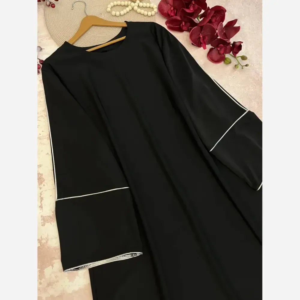 ماکسی عبا زنانه مدل ژینا جنس کرپ الیزه درجه یک سایز 40 تا 50