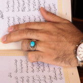 انگشتر فیروزه شجری مردانه کد 2098