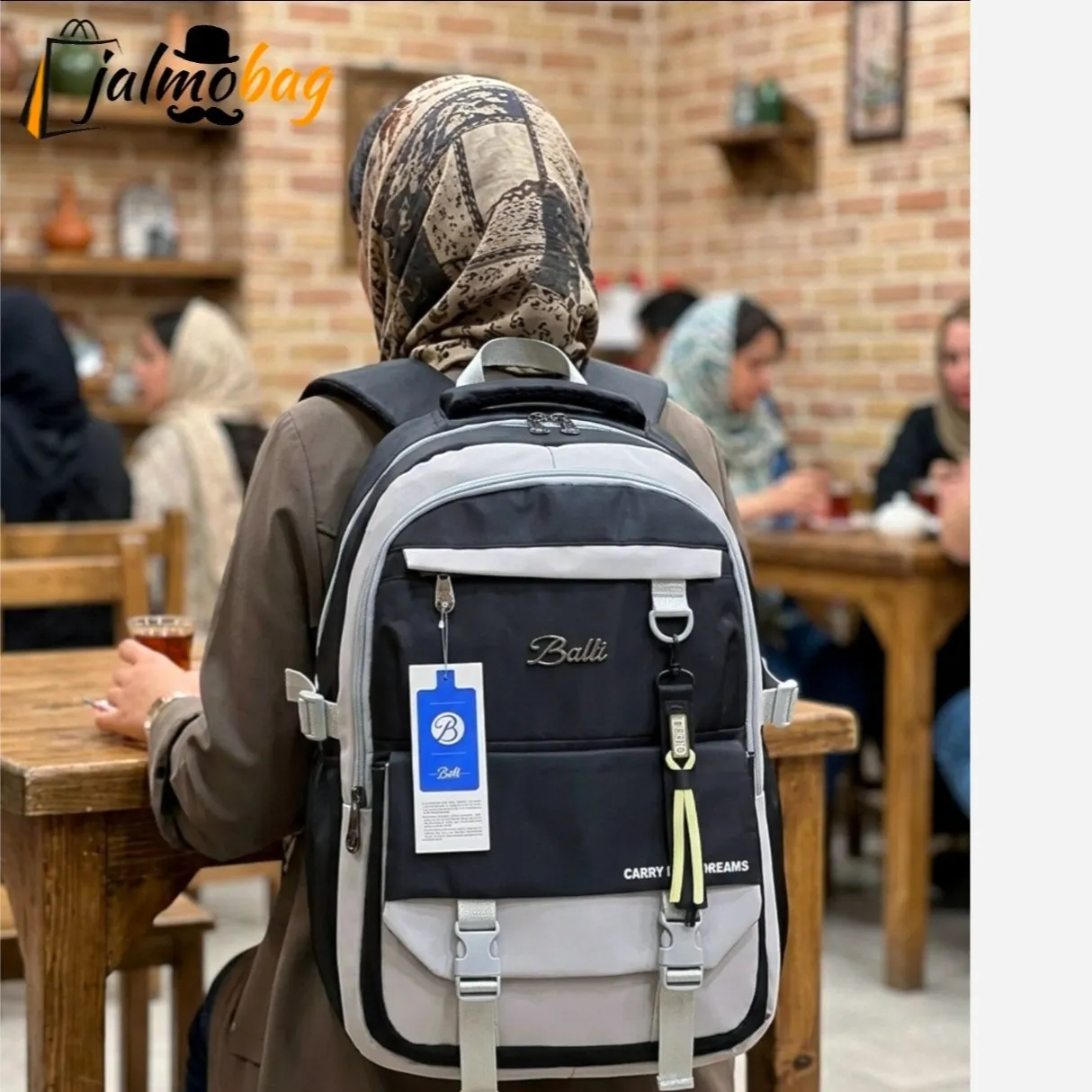 کوله پشتی اسپرت جادار ضد آب پارچه ریپس خارجی
