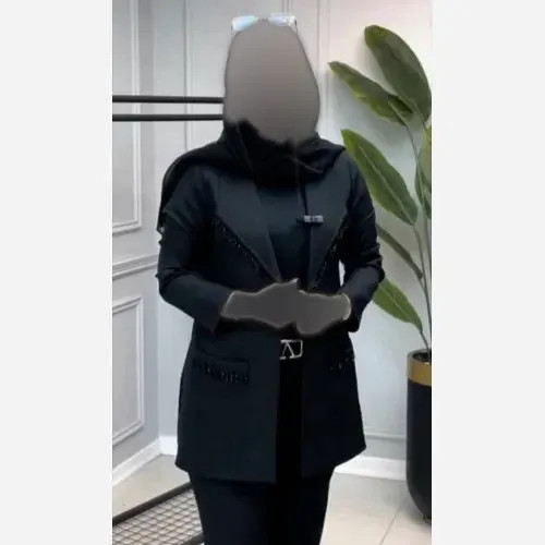 کت عیدانه مجلسی زنانه جنس کرپ مازراتی سایز 38 تا 46 فری