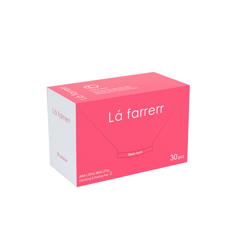 پد پاکسازی و لایه بردار پوست لافارر مدل AHA10% - BHA2% بسته 30 عددی