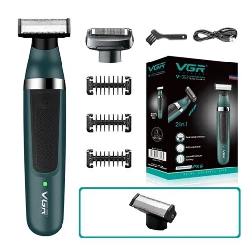 ژیلت برقی ( بادی گروم ) شارژی و برقی مدل VGR393 صفر زنی بهتر از ژیلت کاملآ ضد آب.