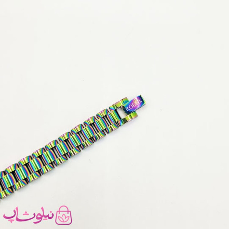 دستبند اسپرت طرح رولکس با رنگ هولوگرامی کد 2991