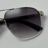 عینک آفتابی مردانه کارتیر Cartier مدل Santos مشکی نقره ای (ارسال رایگان)