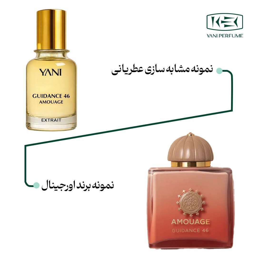 عطر آمواج گایدنس 46 با رایحه گلی کهربایی، حجم 50میل اکسترادپرفیوم عطریانی